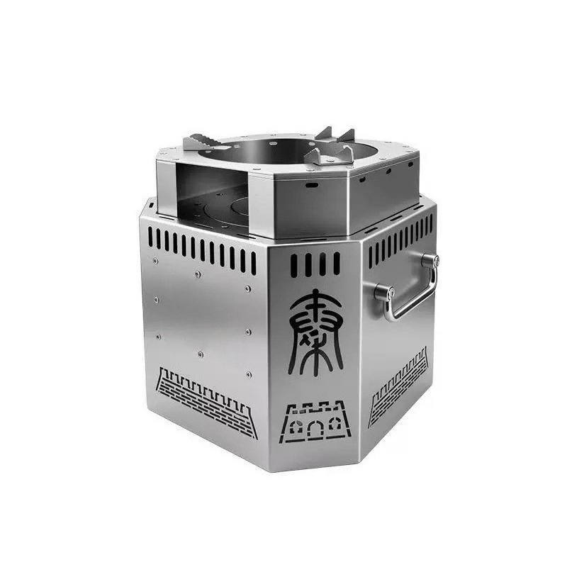 Outdoor Camping Wood Stove - 스테인리스 스틸 재질의 나무 난로, 연기가