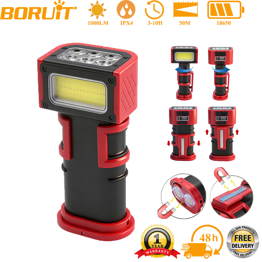 Outdoor Camping Adventure - BORUiT COB LED 작업등 1000LM Type-C