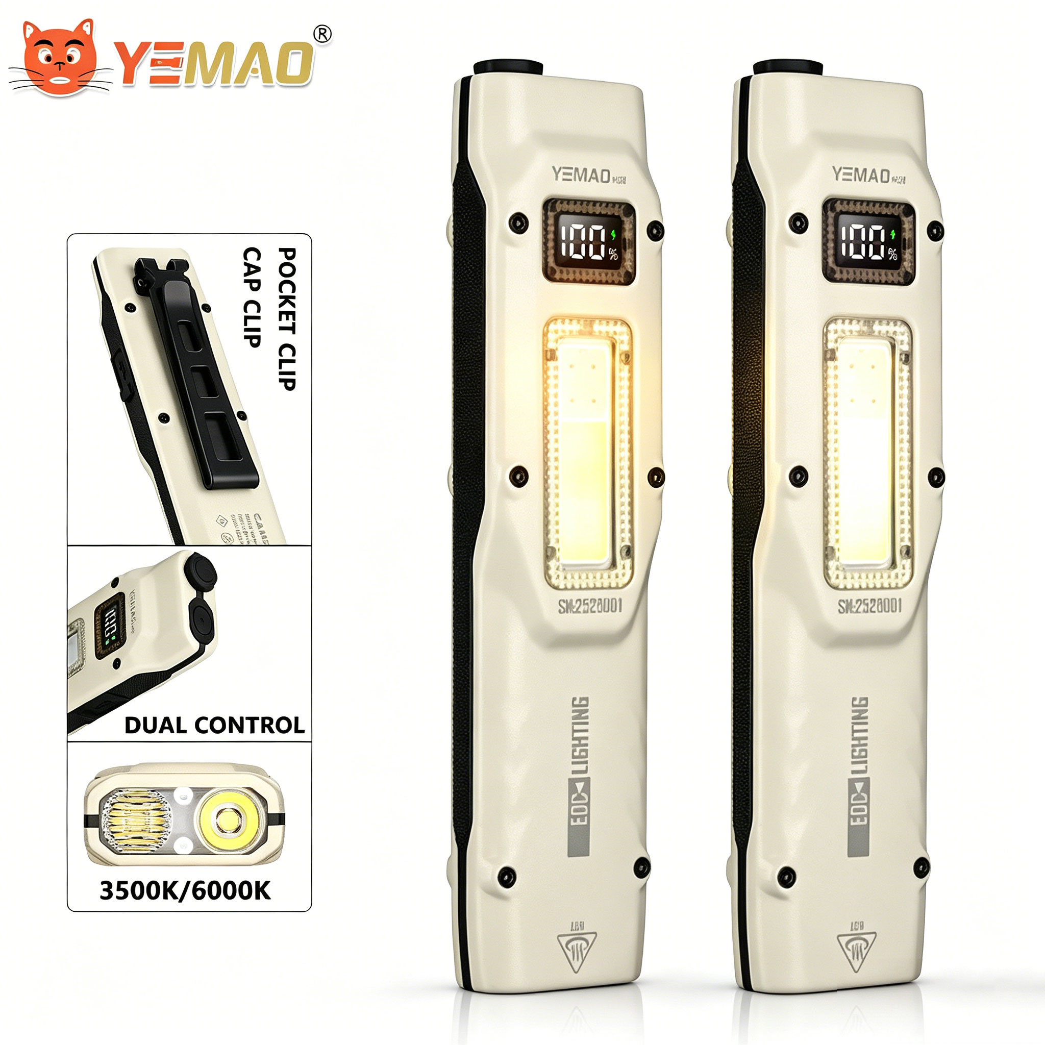 Outdoor Camping Light Portable - 휴대용 880LM YEMAO M28 양방향 클램프