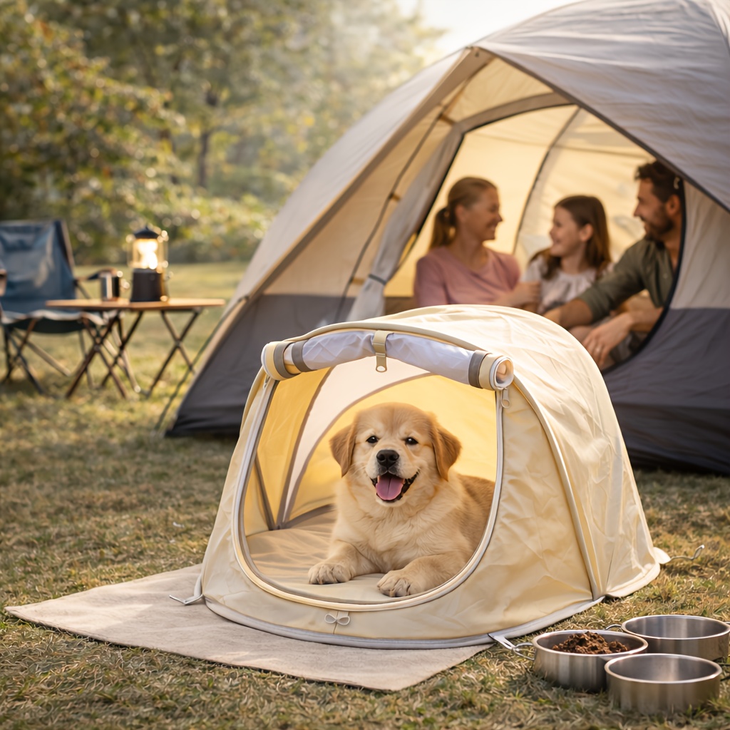 Outdoor Camping Dog Kennel - 접이식 애완동물 텐트 휴대용 강아지 &