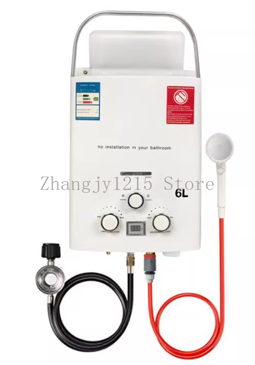 Outdoor Camping Water Heater - 프로판 LPG 가스 탱크리스 온수기 6L