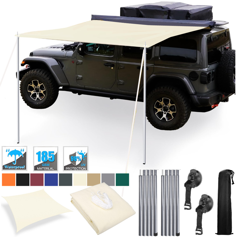 Waterproof Tarp Shelter - 2x3M 접이식 차량용 어닝 (텐트 폴대