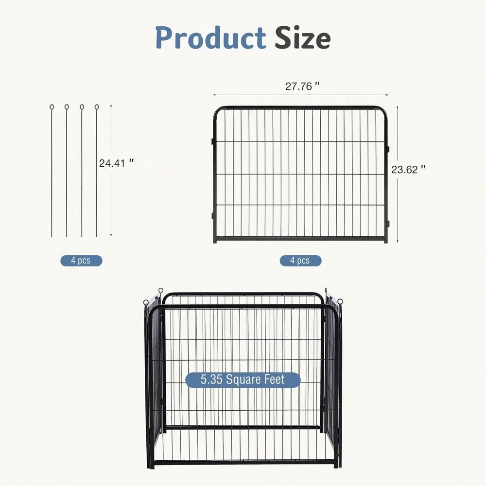 Outdoor Camping Dog Kennel - 플레이펜 강아지와 고양이용, 잠금 가능한 문이