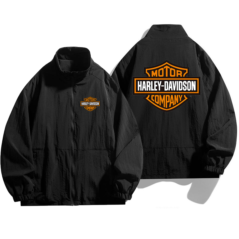 Outdoor Camping Logo - 할리 데이비슨 가을용 남성용 지퍼 재킷,