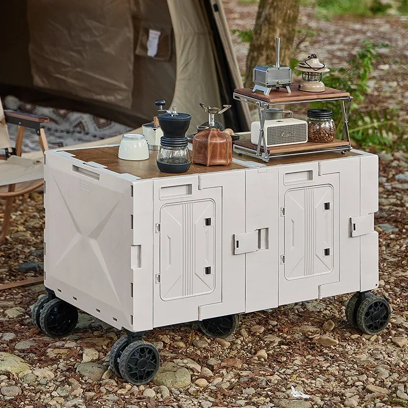 Outdoor Camping Table Foldable - 다기능 야외 캠핑 트롤리 케이스 피크닉