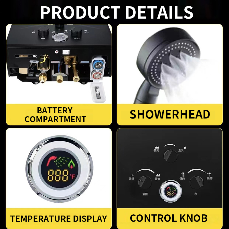 16L/18L/20L 즉시 가열 가스 온수기(LCD 디 - Outdoor Camping Water Heater 리뷰 및 가격