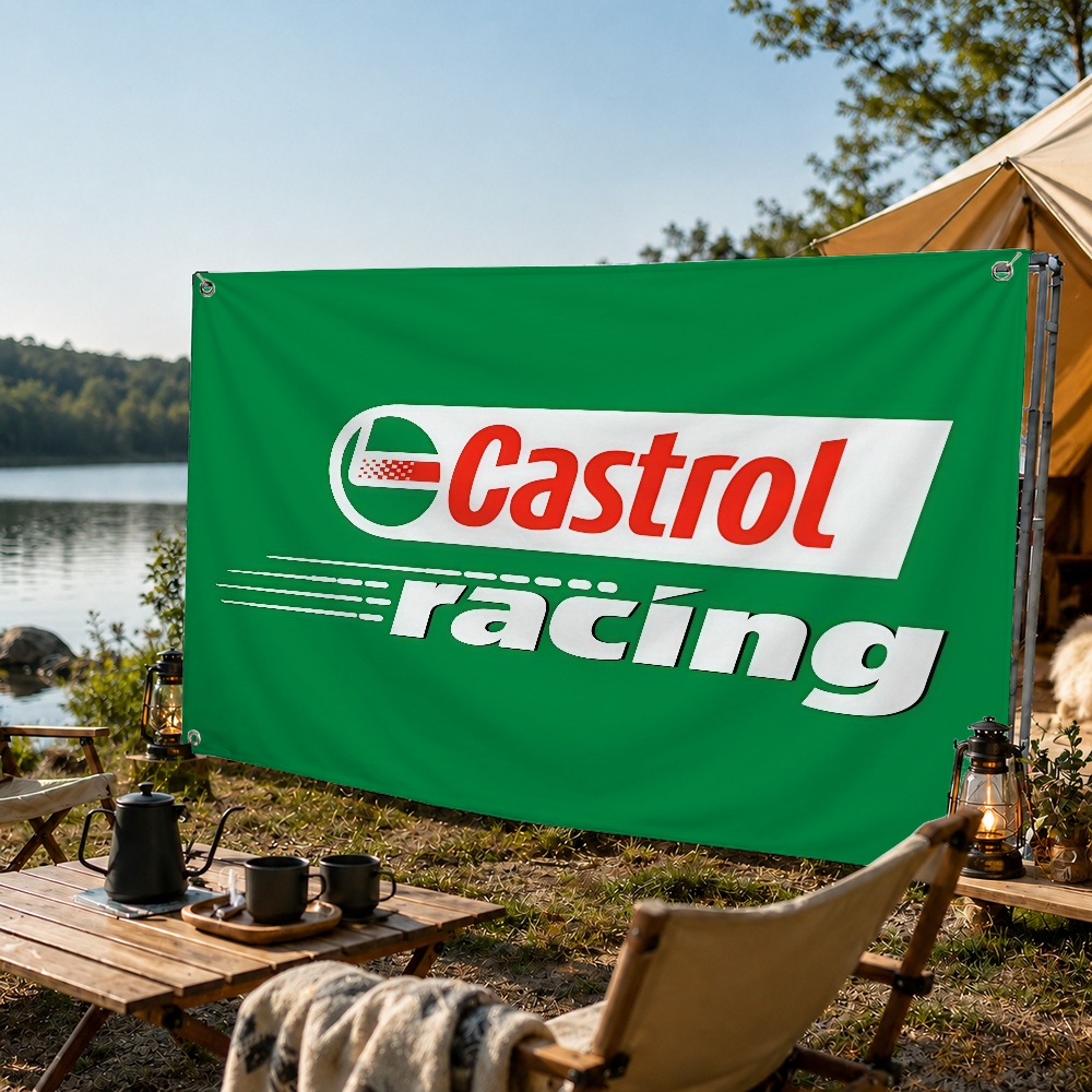 C-캐스트롤 모토 오일 브랜드 깃발 장식 야외 피크닉  - Outdoor Camping Brand 리뷰 및 가격