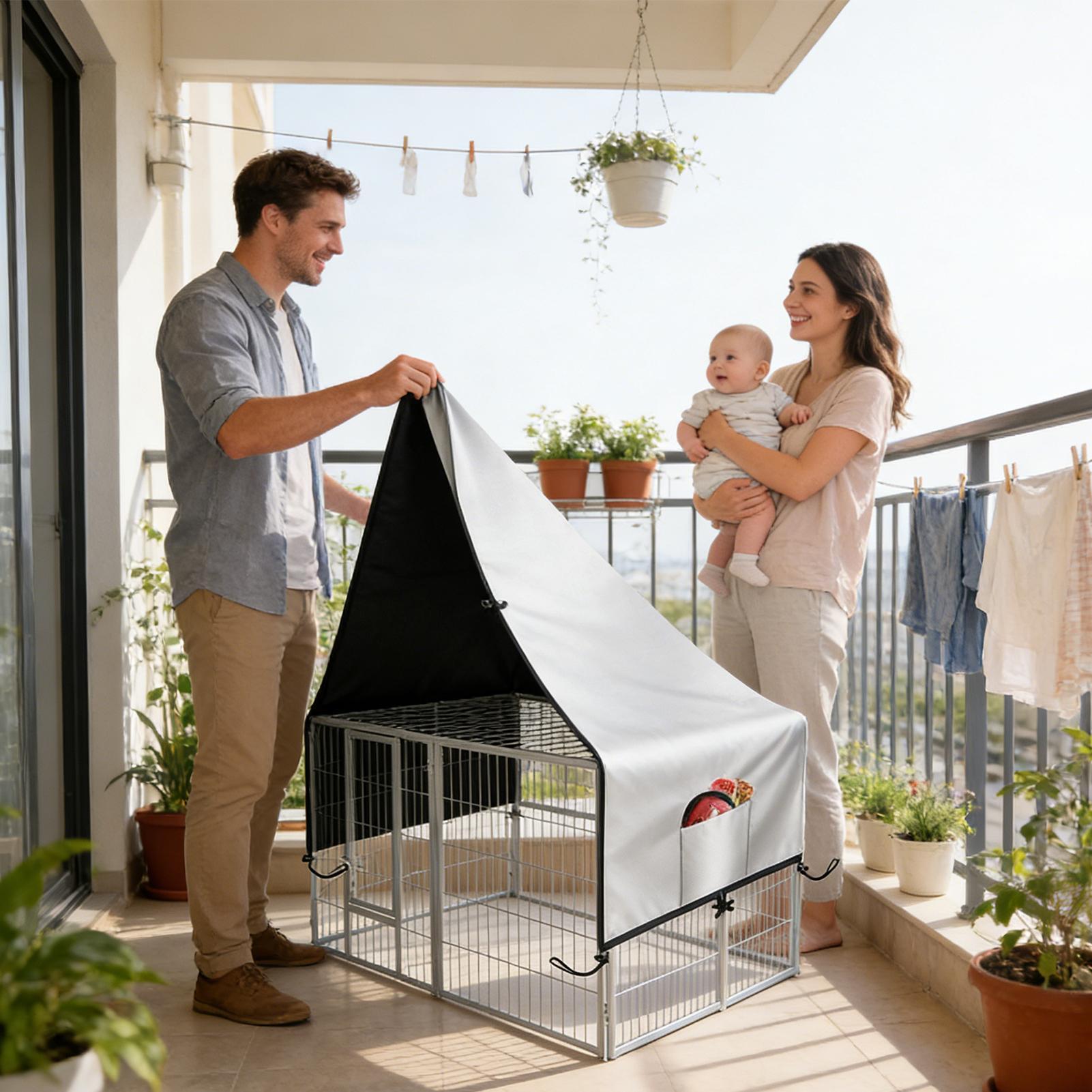 크레이트 커버 210D 옥스포드 프라이버시 인클로저 차 - Outdoor Camping Dog Kennel 리뷰 및 가격