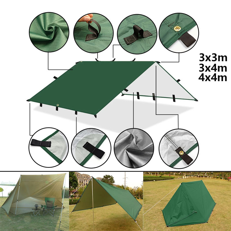 야외 배낭 여행 방수 캠핑 차양 차양, 4x4m, 4x - Waterproof Tarp Shelter 리뷰 및 가격