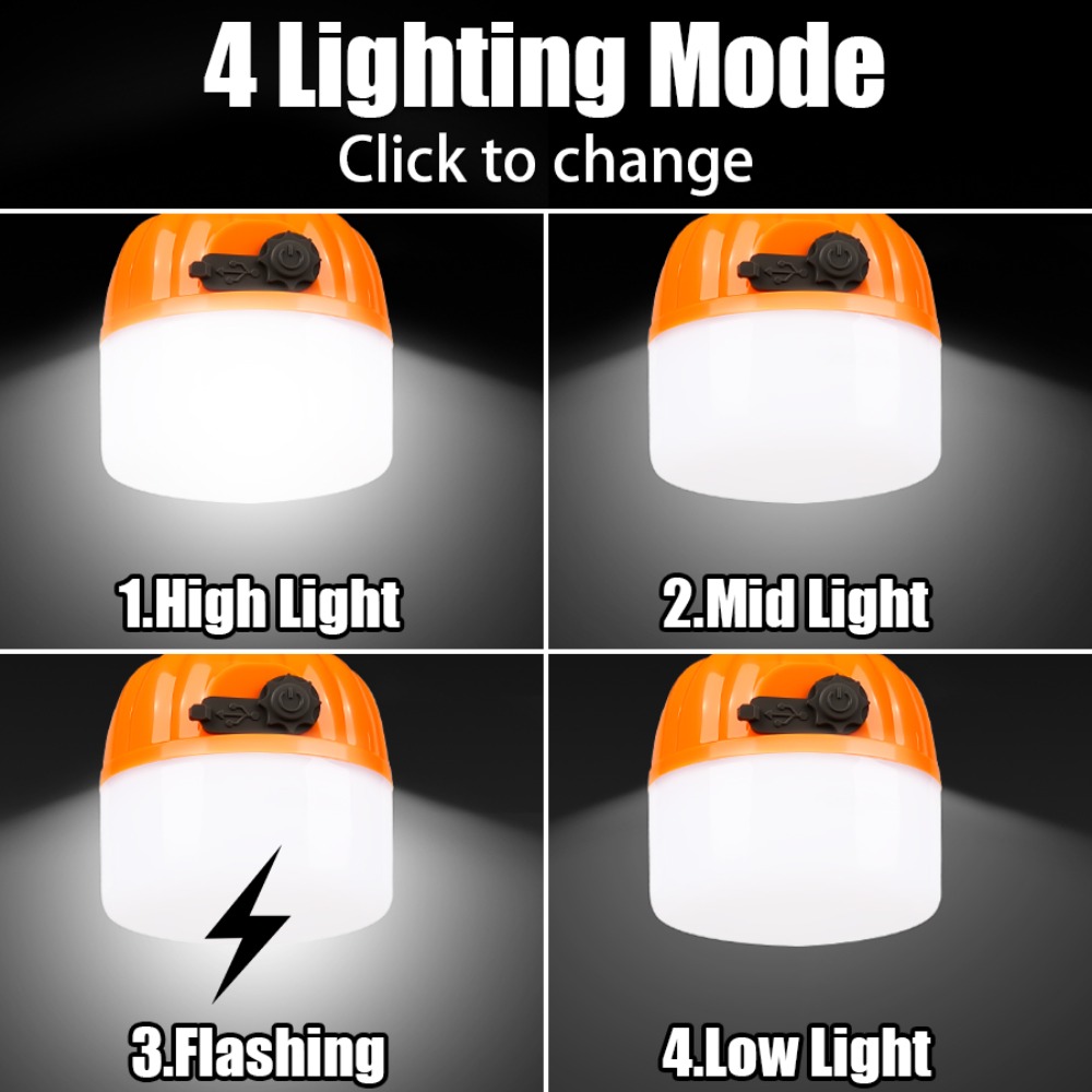 휴대용 미니 캠핑 램프 4가지 조명 모드, 후크 포함, - Outdoor Camping Light Portable 리뷰 및 가격
