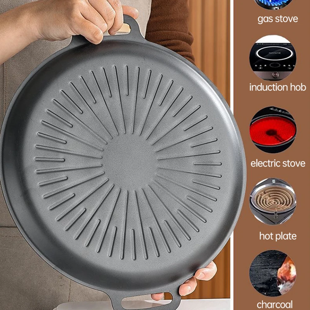 34CM 야외 바베큐 그릴 팬 논스틱 베이킹 트레이 한 - Outdoor Camping Kitchen 리뷰 및 가격