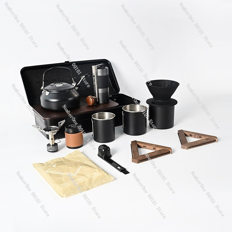 야외 캠핑 핸드브루 커피 키트, 휴대용 커피 그라인더, - Outdoor Camping Storage Box 리뷰 및 가격
