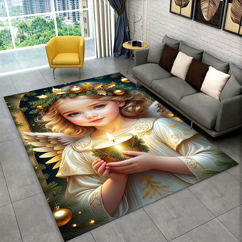 벨롯 엔젤 귀여운 큐피드 만화 대형 러그 미끄럼 방지  - Outdoor Camping Mats Large 리뷰 및 가격