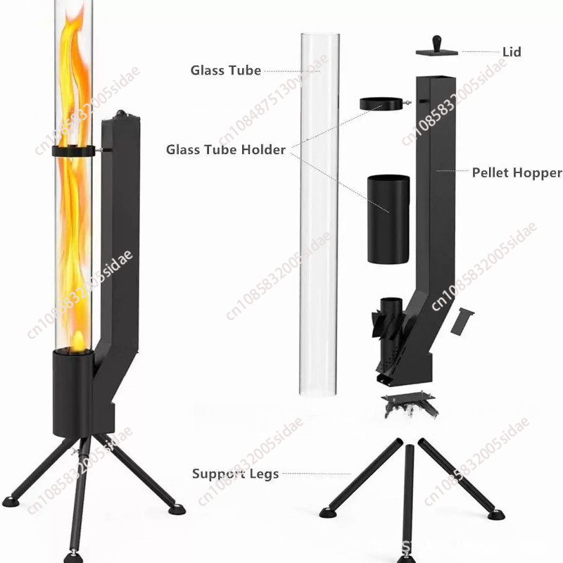 수직형 장작 난로, 바주카 스타일의 야외 난방용 난로, - Outdoor Camping Wood Stove 리뷰 및 가격