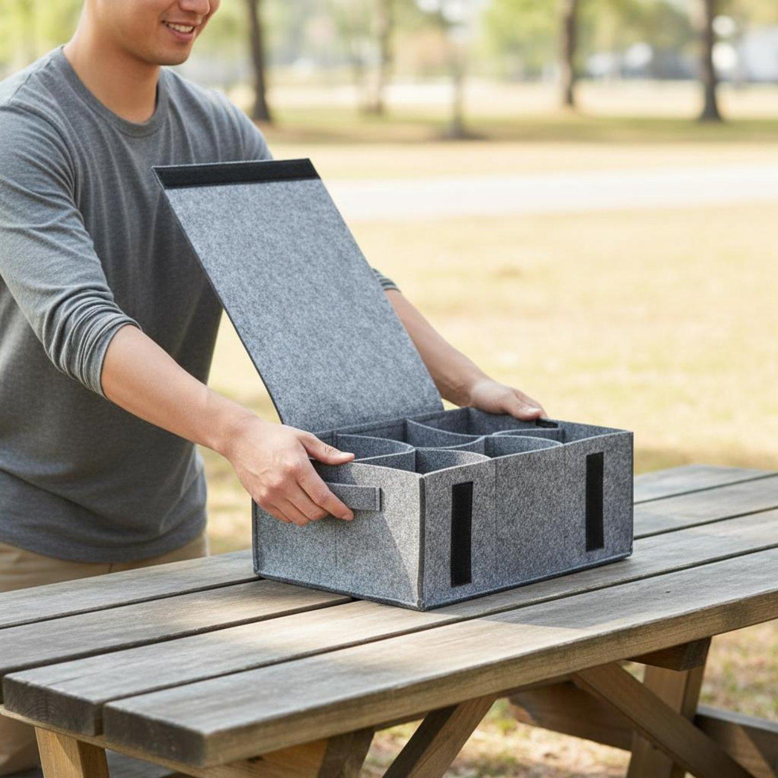 가정용 펠트 수납 파우치 휴대용 식기류 캐리어 캠핑 주 - Outdoor Camping Kitchen 리뷰 및 가격