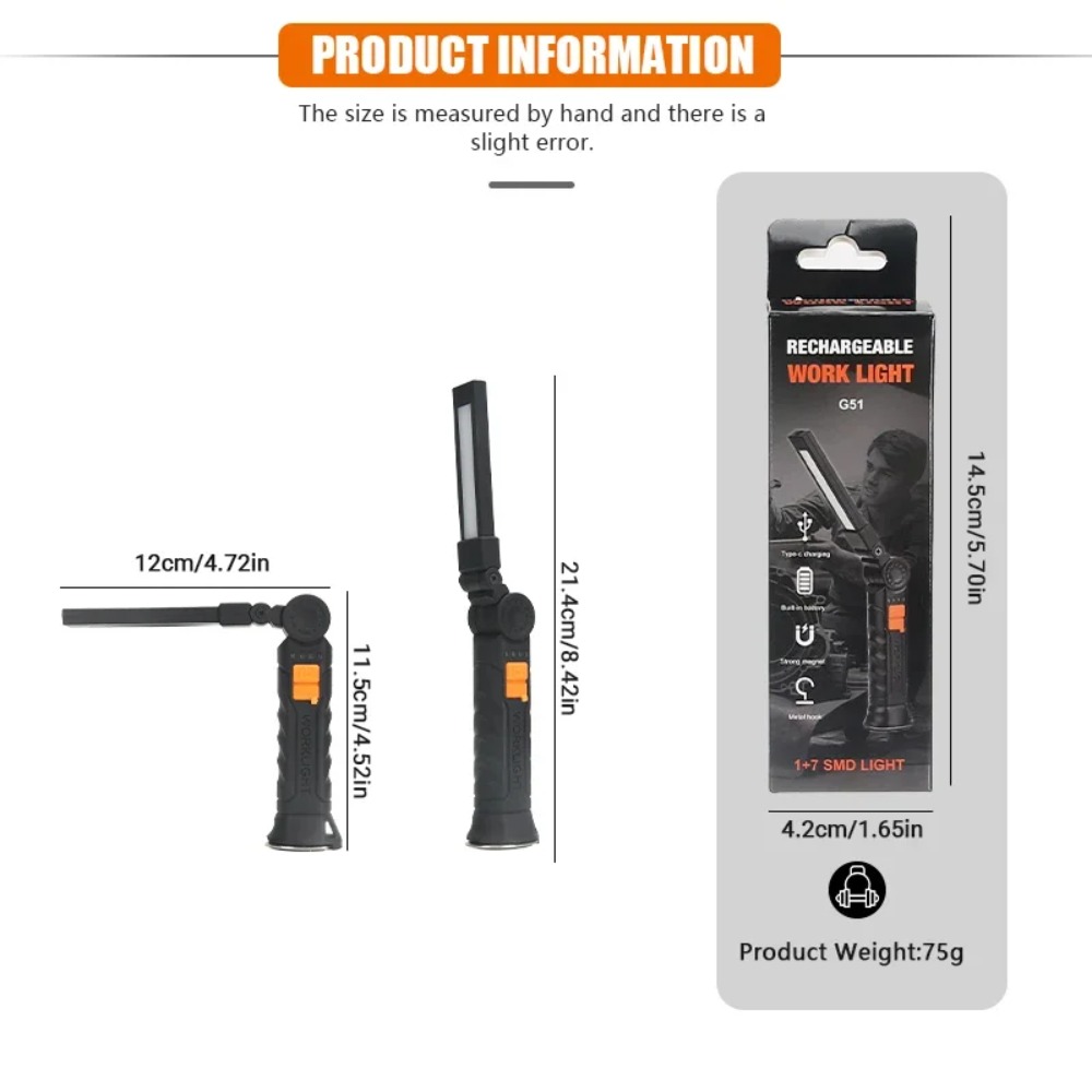 야외 캠핑을 위한 내장 배터리가 있는 자기 비상 작업  - Outdoor Camping Light Portable 리뷰 및 가격