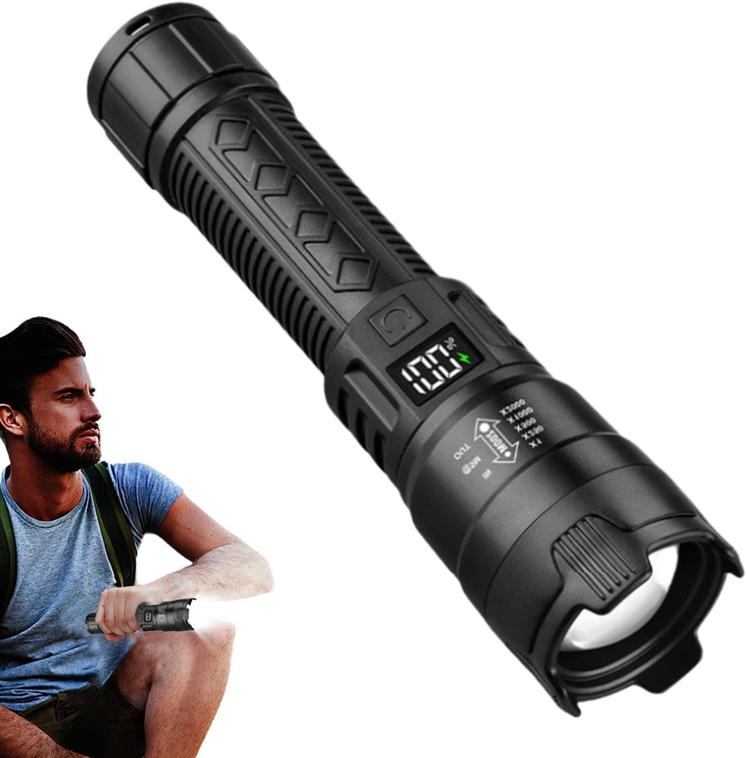 전술용 LED 손전등 2000LM USB 충전식 방수  - Outdoor Camping Adventure 리뷰 및 가격