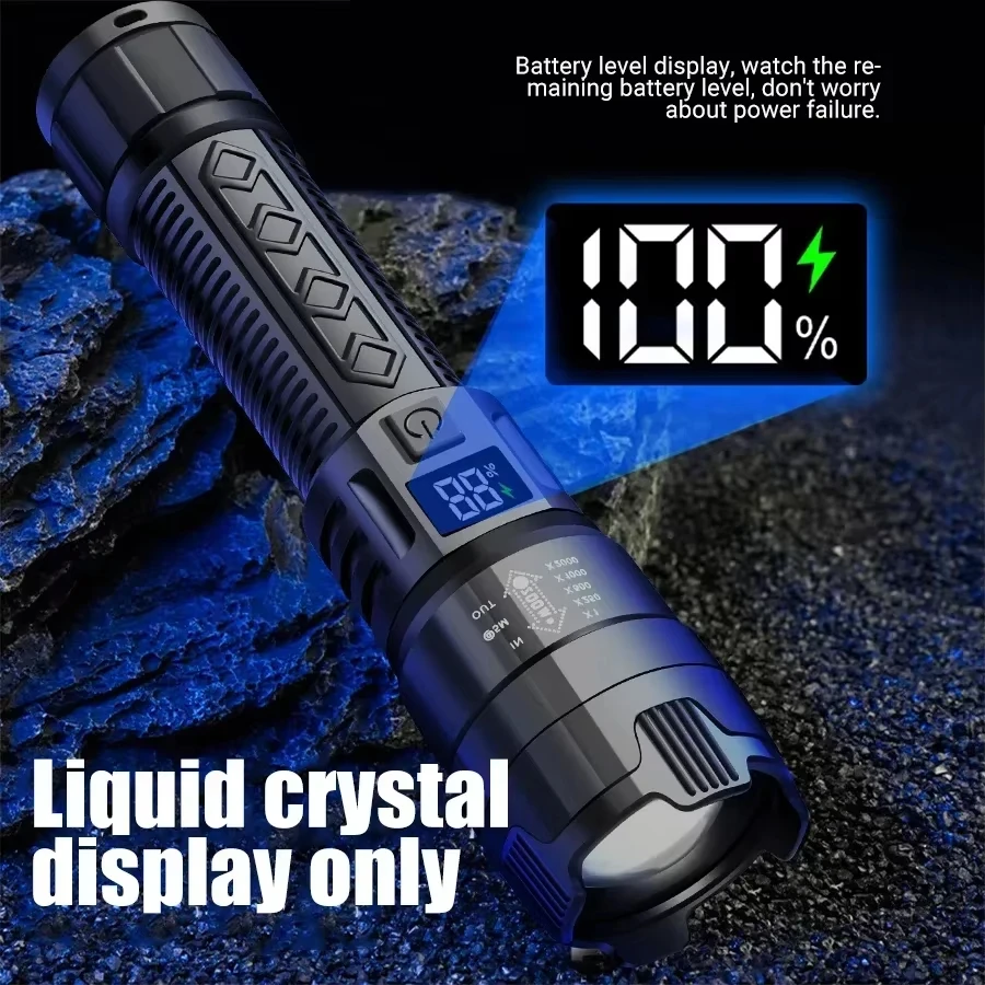 전술용 LED 손전등 2000LM USB 충전식 방수  - Outdoor Camping Adventure 리뷰 및 가격