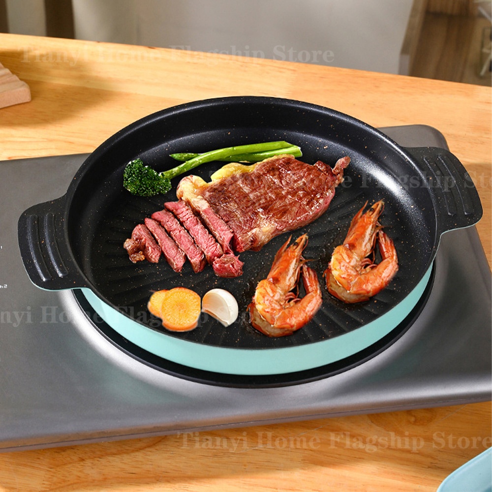 그릴 팬 원형 논스틱 바베큐 플레이트 한국 가정용 바베 - Outdoor Camping Kitchen 리뷰 및 가격