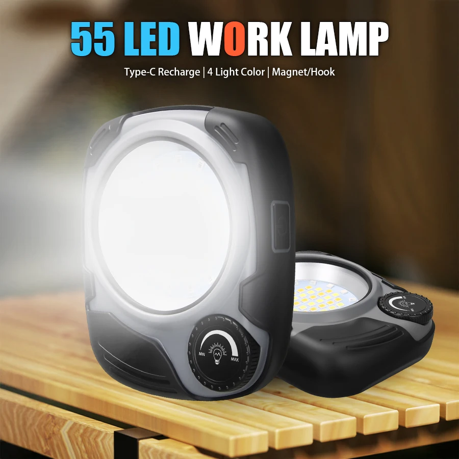 충전식 LED/COB 캠핑 랜턴, 500LM 무단계 조 - Outdoor Camping Light Portable 리뷰 및 가격