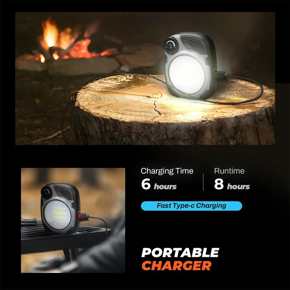 충전식 LED/COB 캠핑 랜턴, 500LM 무단계 조 - Outdoor Camping Light Portable 리뷰 및 가격