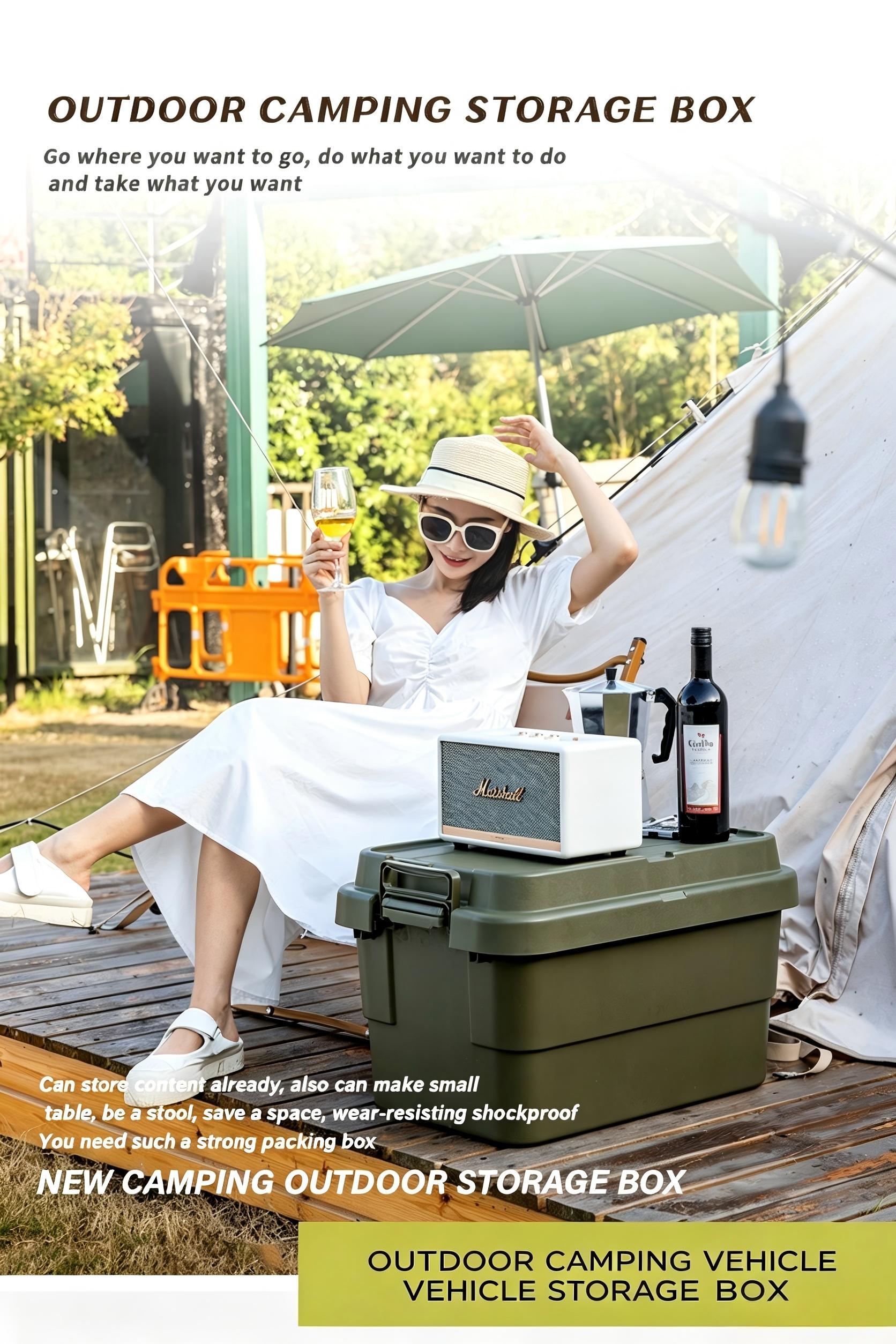 대형 두꺼운 수납함 야외 캠핑 피크닉 낚시 자동차 트렁 - Outdoor Camping Storage Box 리뷰 및 가격