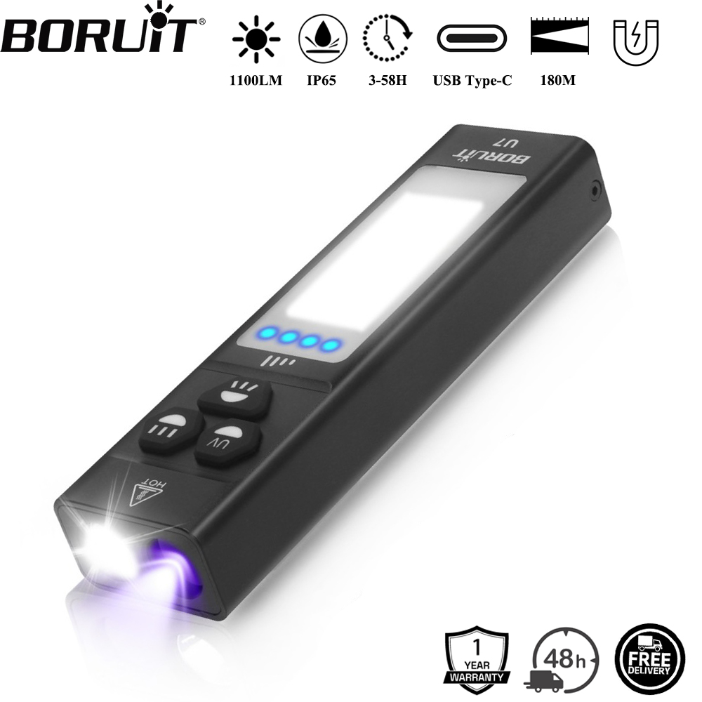BORUiT U7 UV LED EDC 손전등 1100L - Outdoor Camping Adventure 리뷰 및 가격