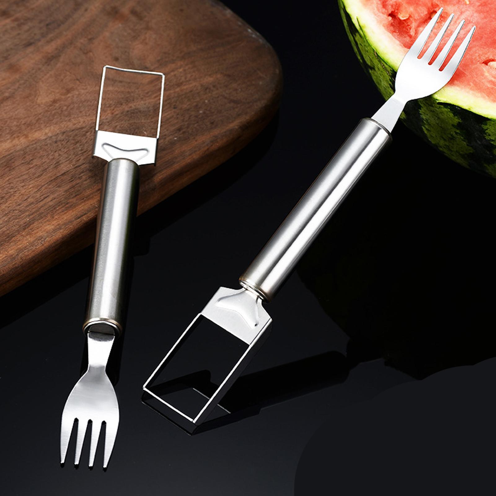 수박 커터 더블 헤드 과일 포크 스테인레스 스틸 과일  - Outdoor Camping Kitchen 리뷰 및 가격
