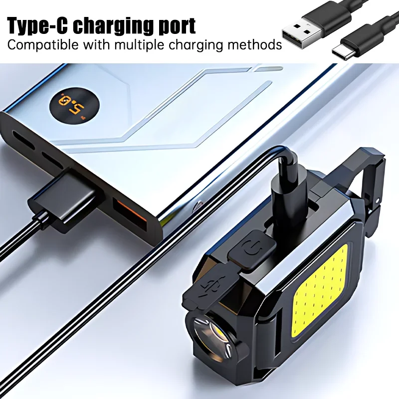 미니 손전등 키체인 라이트 COB 작업등 USB 충전식 - Outdoor Camping Light Portable 리뷰 및 가격