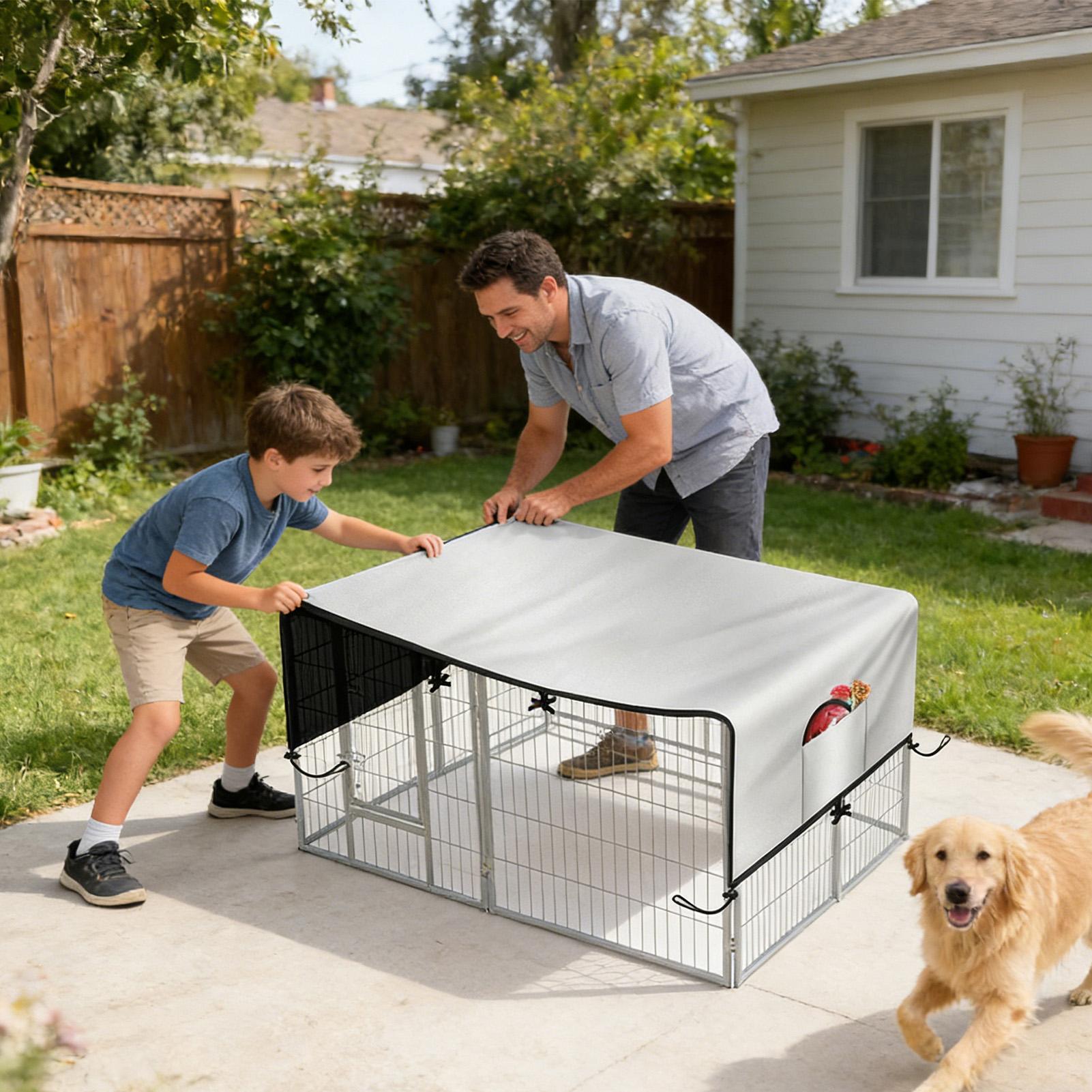 개집 덮개 210D 옥스포드 프라이버시 인클로저 차양  - Outdoor Camping Dog Kennel 리뷰 및 가격