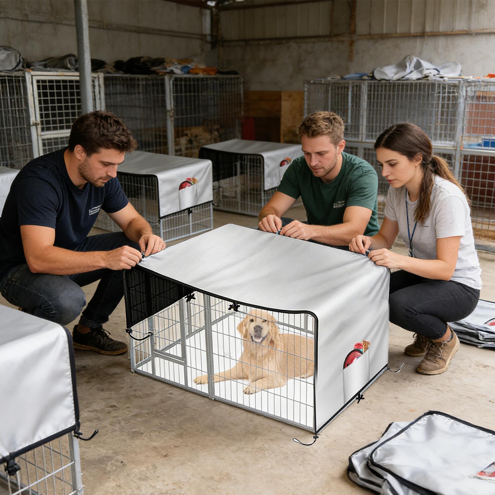 개집 덮개 210D 옥스포드 프라이버시 인클로저 차양  - Outdoor Camping Dog Kennel 리뷰 및 가격