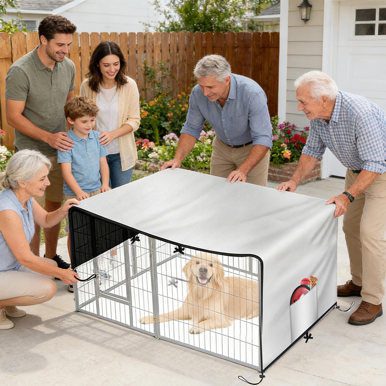 개집 덮개 210D 옥스포드 프라이버시 인클로저 차양  - Outdoor Camping Dog Kennel 리뷰 및 가격