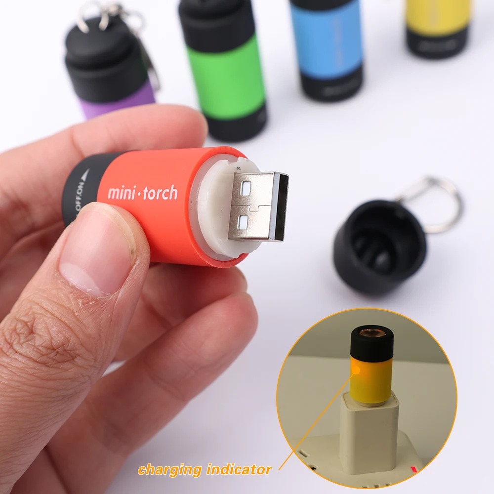 USB 충전식 캠핑 미니 손전등 강력한 라이트 포켓 키 - Outdoor Camping Adventure 리뷰 및 가격