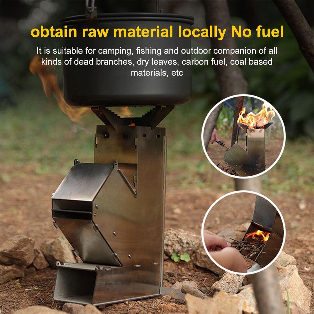 휴대용 분리형 나무 난로 BBQ 로켓 스토브 스테인리스 - Outdoor Camping Wood Stove 리뷰 및 가격