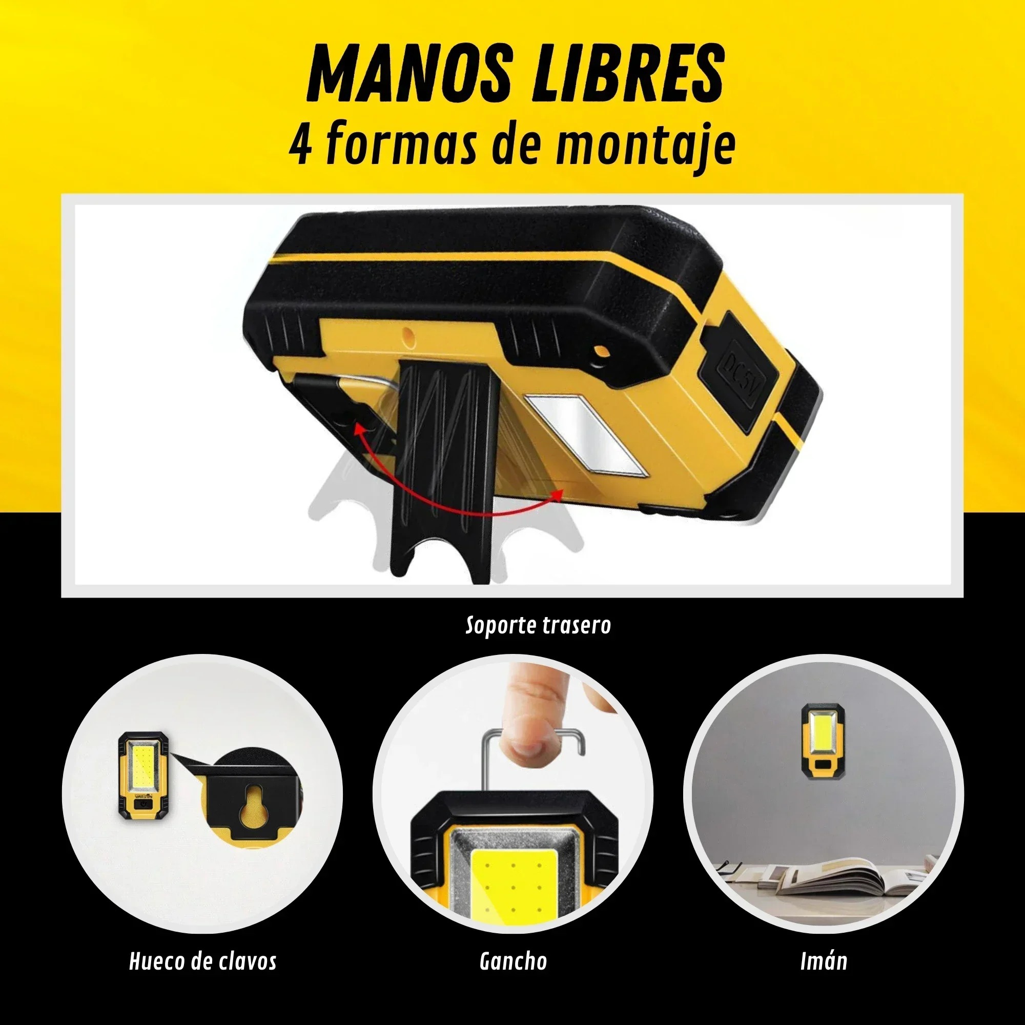 휴대용 4000mAh 충전식 작업등 초강력 COB 손전 - Outdoor Camping Light Portable 리뷰 및 가격