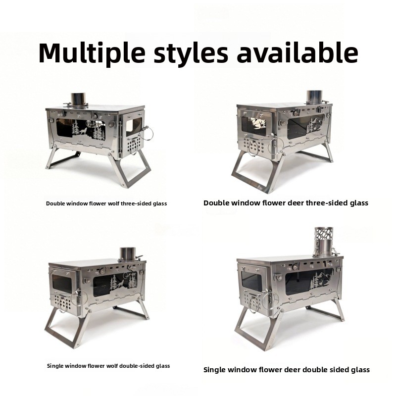 스테인리스 스틸 접이식 휴대용 나무 난로 바베큐 그릴  - Outdoor Camping Wood Stove 리뷰 및 가격