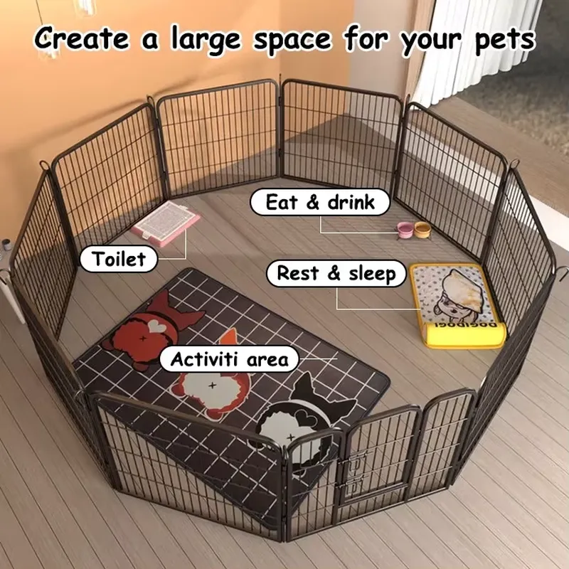 8개 패널 강철 애완동물 울타리, 개집, 토끼 울타리, - Outdoor Camping Dog Kennel 리뷰 및 가격