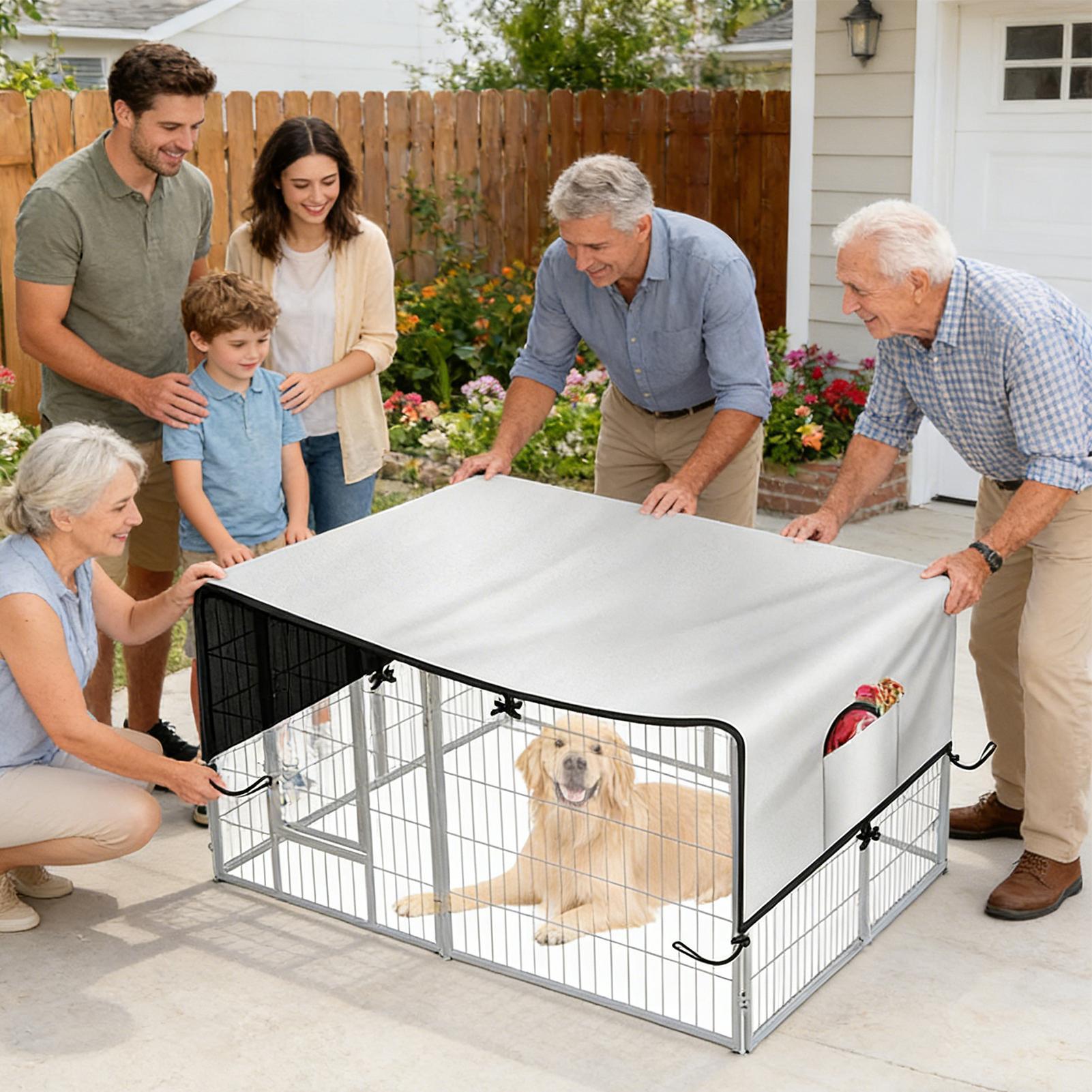 크레이트 커버 210D 옥스포드 애완동물 울타리 방수  - Outdoor Camping Dog Kennel 리뷰 및 가격
