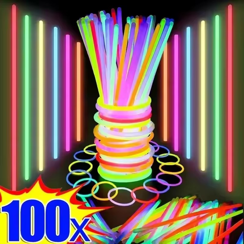50/100개 형광 스틱 파티 다채로운 발광 스틱 밝은 - Glow Sticks Survival 리뷰 및 가격