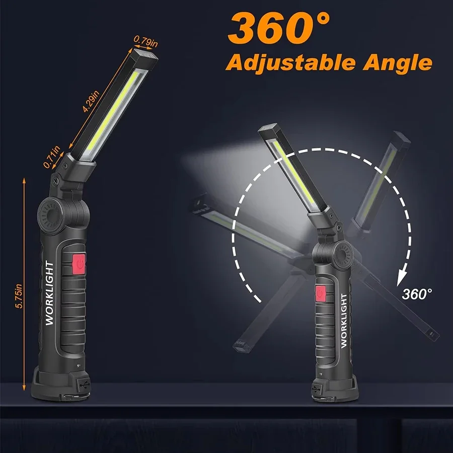 새로운 휴대용 COB LED 손전등 USB C 충전식  - Outdoor Camping Light Portable 리뷰 및 가격