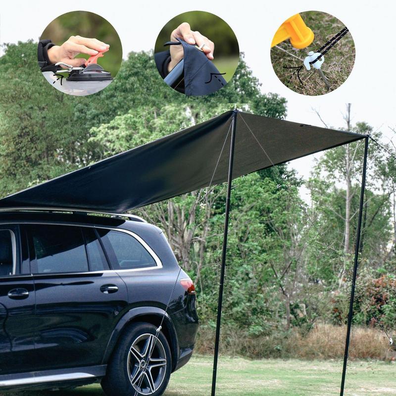 차량용 루프랙 차양막, 폴, 로프, 못 포함된 차량용  - Waterproof Tarp Shelter 리뷰 및 가격