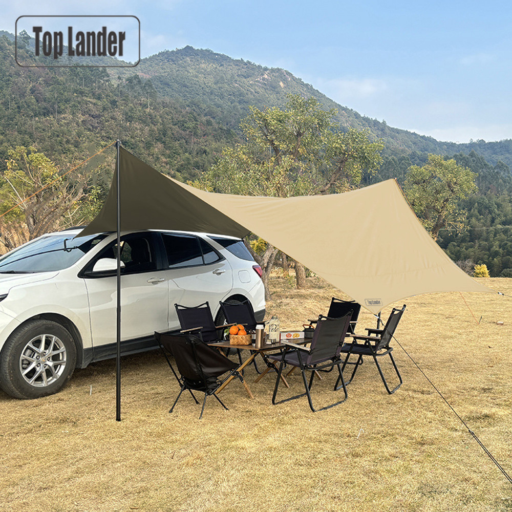 4.5x4.5m 차량용 어닝 햇빛 가리개 방수 캠핑 타 - Waterproof Tarp Shelter 리뷰 및 가격